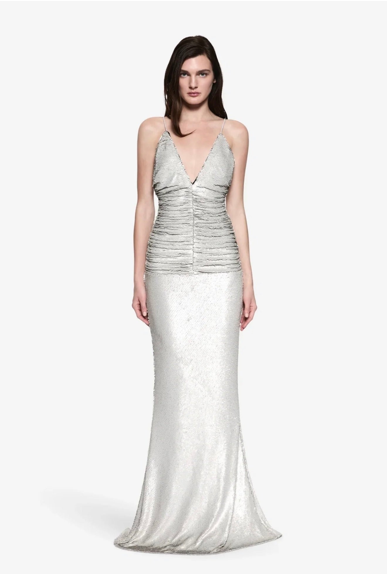 Misha Magnetite Sequin Dress Silver