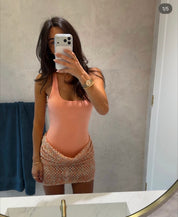 Benni Ariel Mini Dress in coral