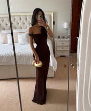 Natalie Rolt Cadence Gown in Espresso