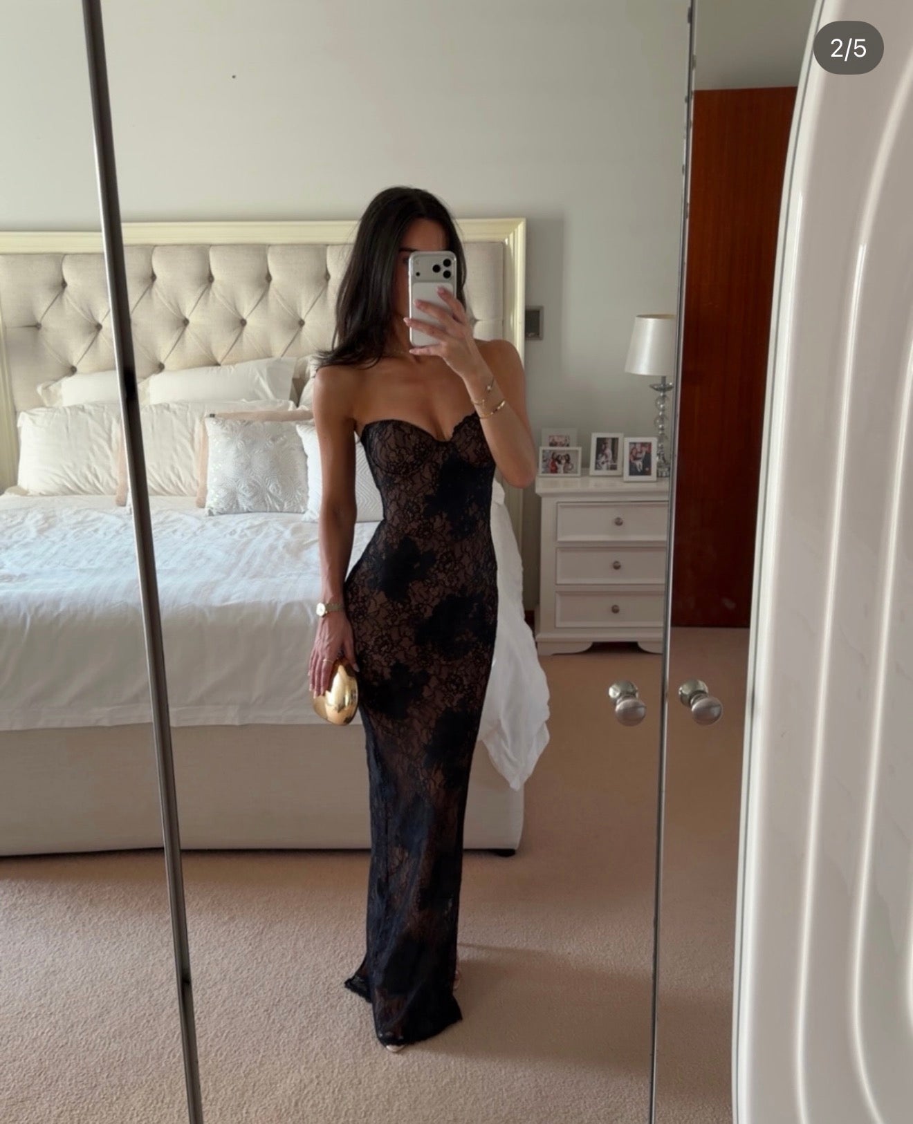 House of CB Black Lace Maxi Dress