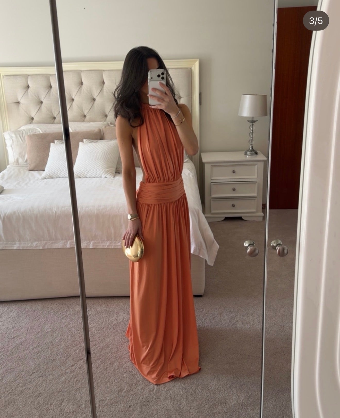 Arcina Ori SANTINA DRESS TANGERINE