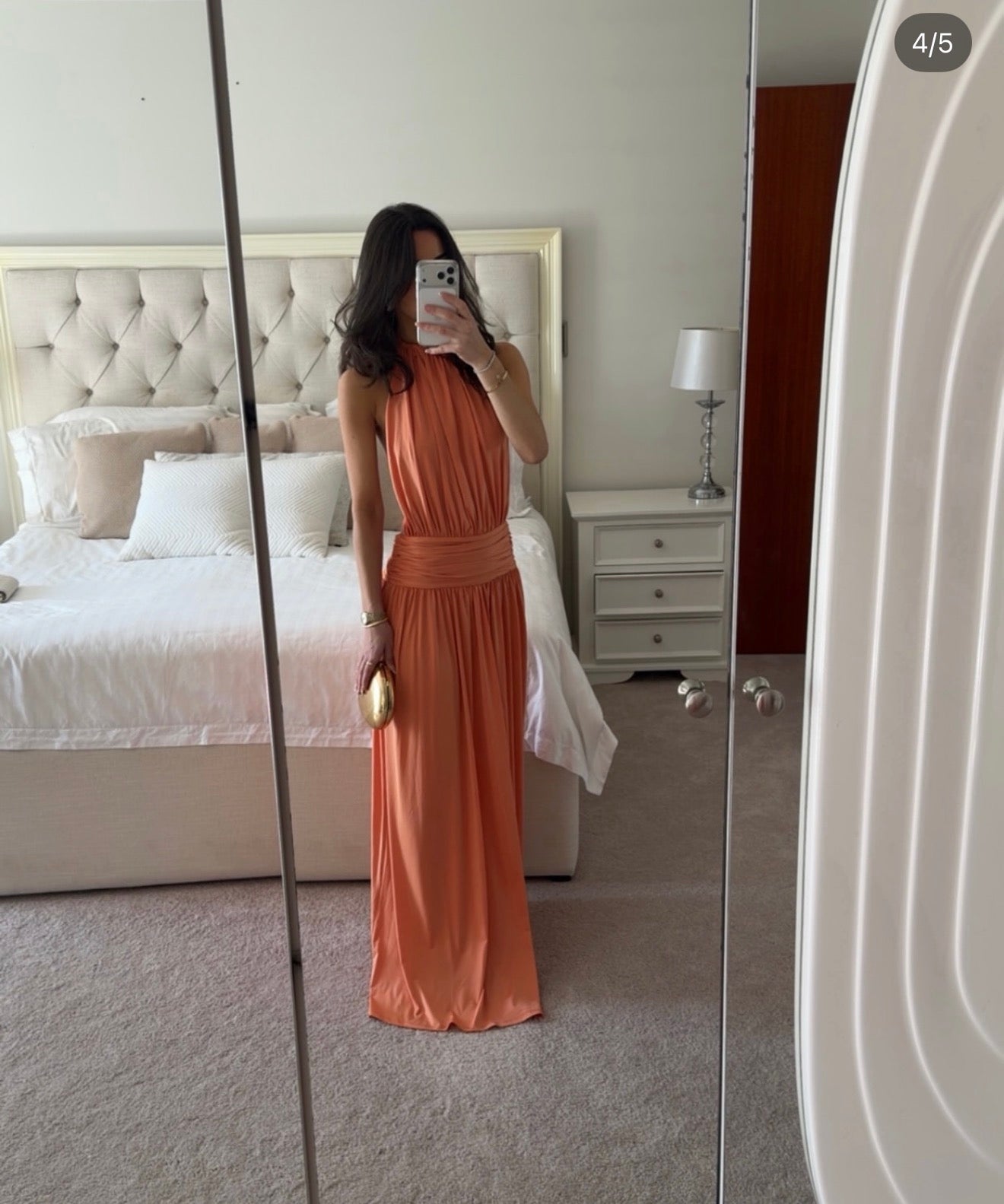 Arcina Ori SANTINA DRESS TANGERINE