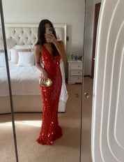 Misha- SAPPHIRE SEQUIN MAXI DRESS