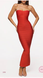 House of CB THE SWEETHEART
Saffron Strapless V Waist Bandage Maxi Dress