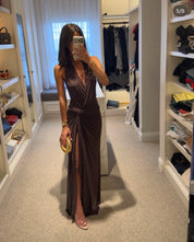 Bec & Bridge - CLEMENTINE TWIST DRESS in milk chocolate