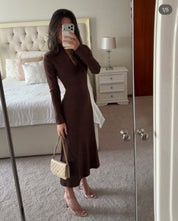 Mossman Windsor Midi Dress in Brown