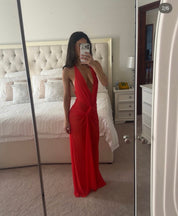 Bec & Bridge Xanthi V Neck Maxi Dress Flame