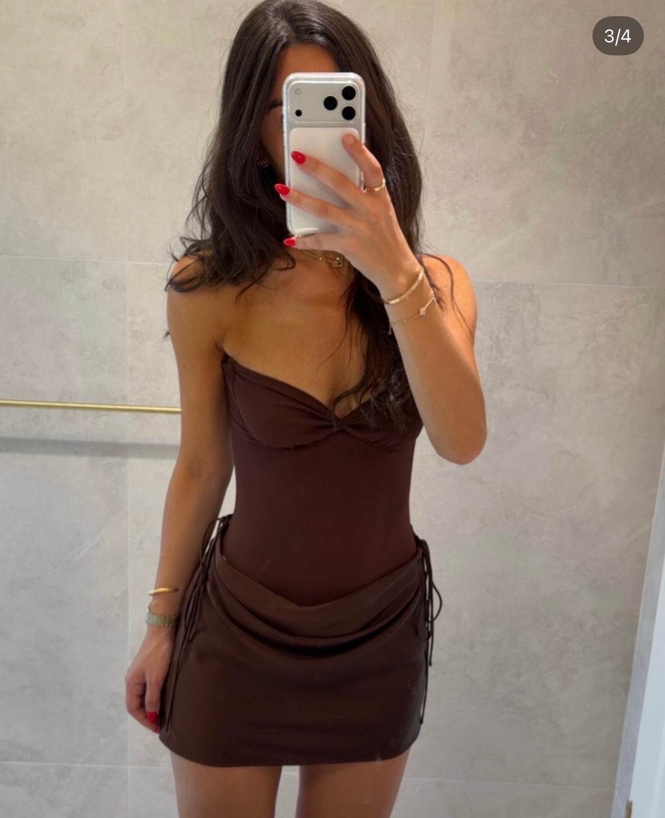 Natalie Rolt Verity Top with Evelyn Mini skirt in espresso