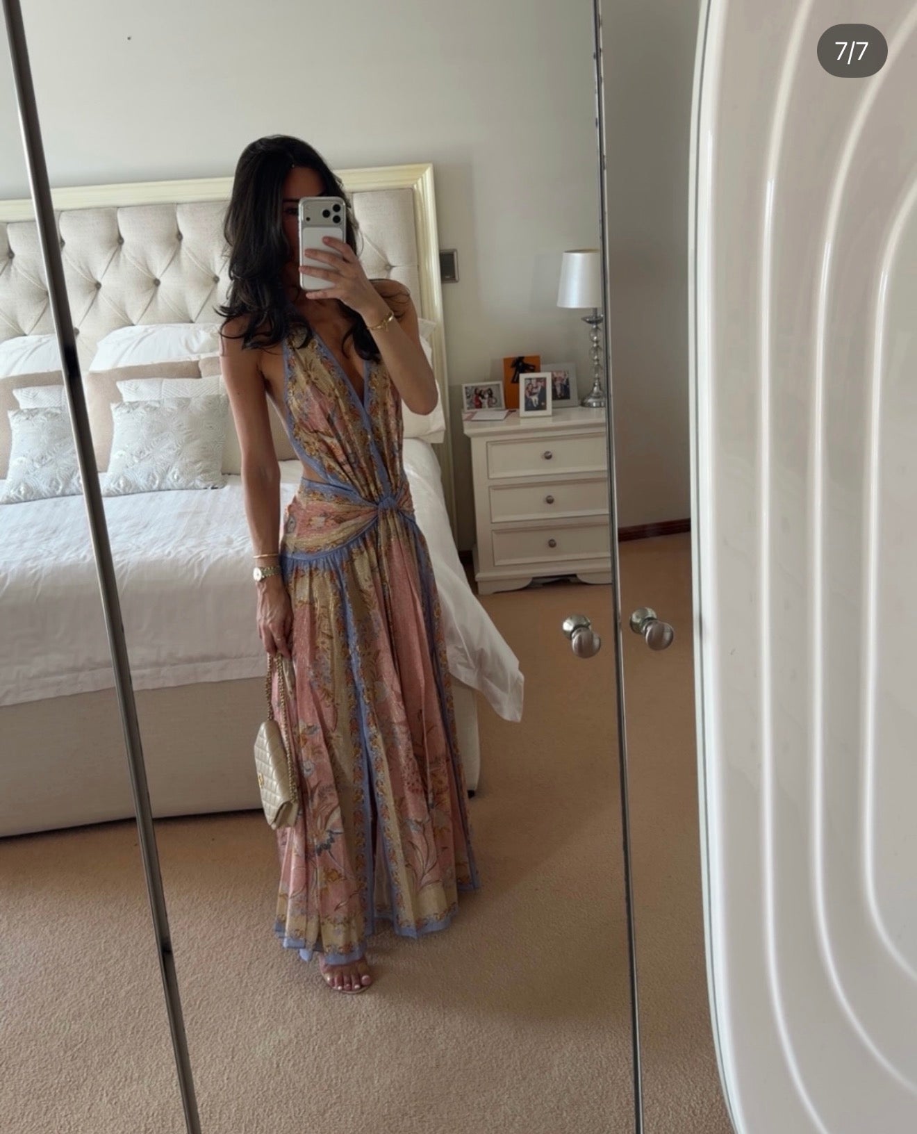 Zimmerman INDRA PLUNGE HALTER MAXI DRESS