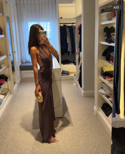 Bec & Bridge - CLEMENTINE TWIST DRESS in milk chocolate