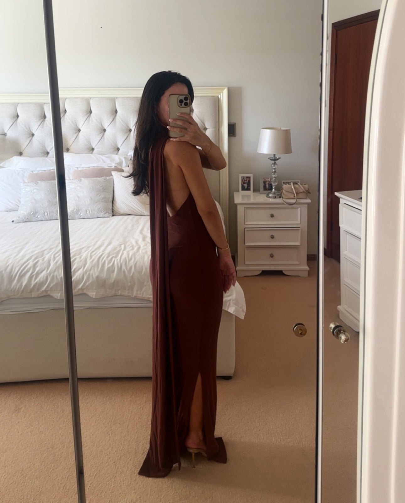 Misha The 'Nicolette' Jersey Dress Brown