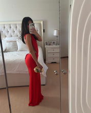 Effie Kats Aleksi Gown Red