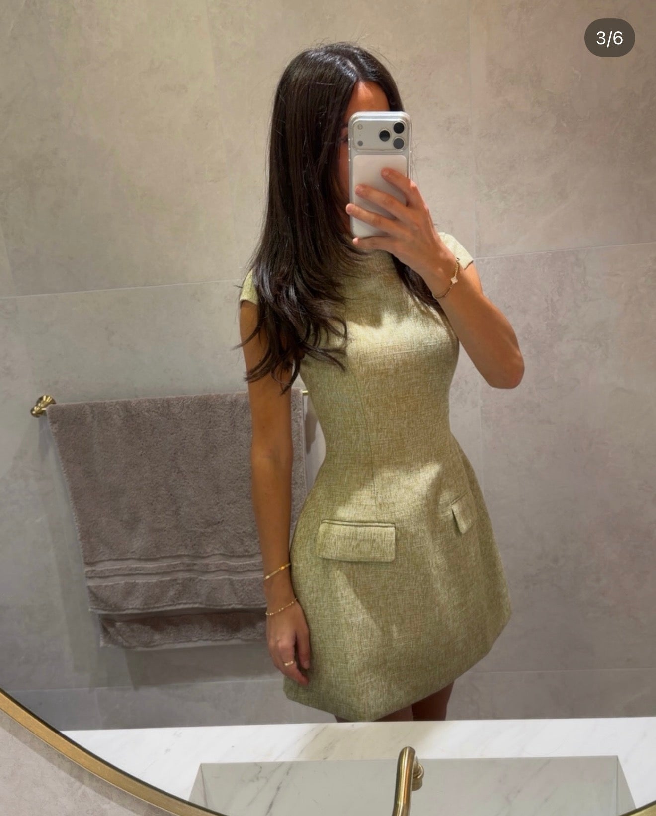 Odd Muse Tweed Cap Sleeve Mini Dress