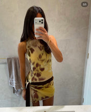 Bec and Bridge Blaise Halter Mini Dress Palmera Floral