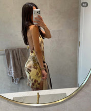 Bec and Bridge Blaise Halter Mini Dress Palmera Floral