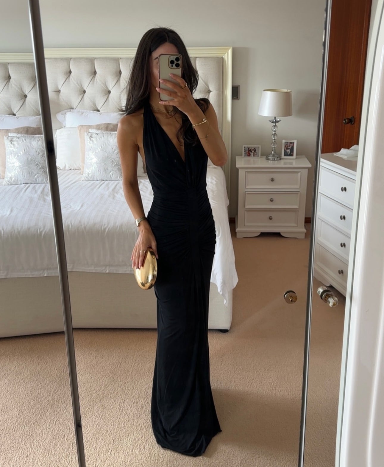 THE VENUS GATHERED CUPRO DRESS by Misha
