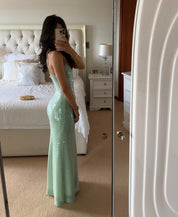 New Romantics Andy Diamond Bodice Maxi Dress In Apple