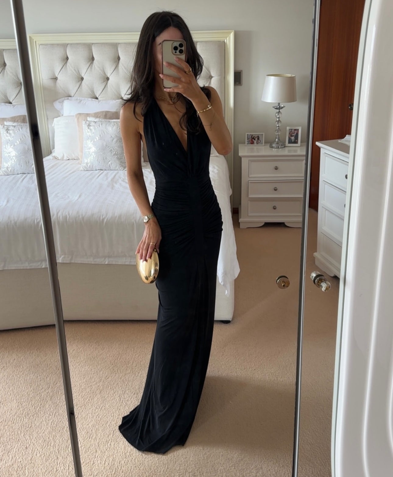 THE VENUS GATHERED CUPRO DRESS by Misha