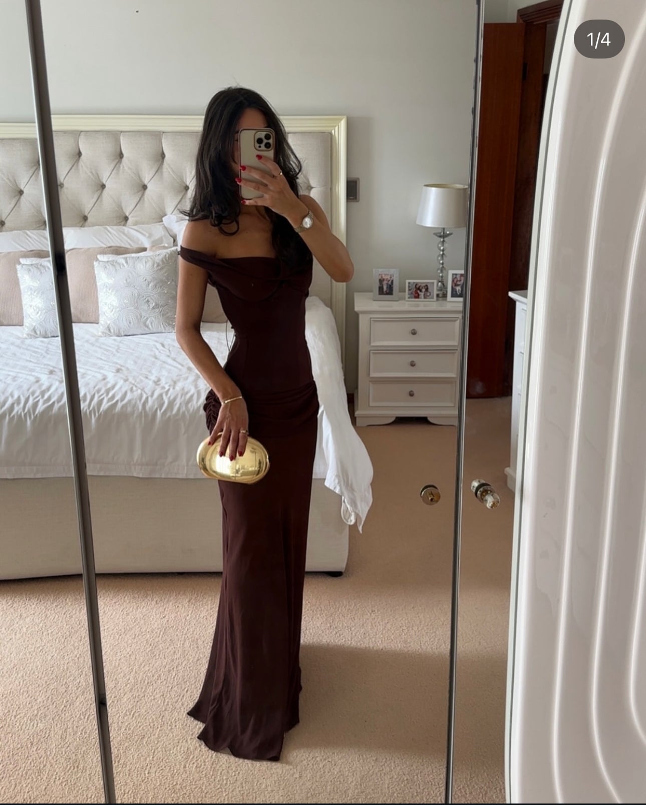 Natalie Rolt Cadence Gown in Espresso