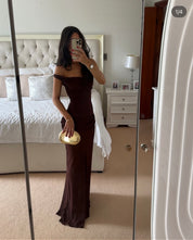 Natalie Rolt Cadence Gown in Espresso