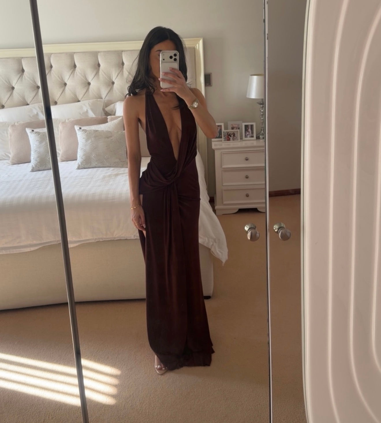 Natalie rolt Winona Gown in Espresso
