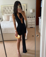 MISHA Jennifer Cupro Mini Dress in Black