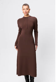 Mossman Windsor Midi Dress in Brown