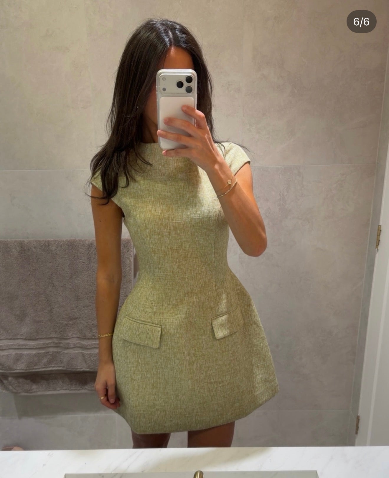 Odd Muse Tweed Cap Sleeve Mini Dress