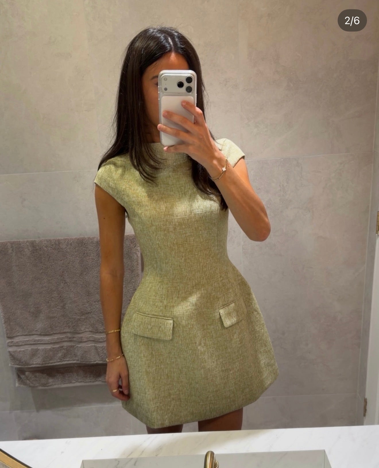 Odd Muse Tweed Cap Sleeve Mini Dress