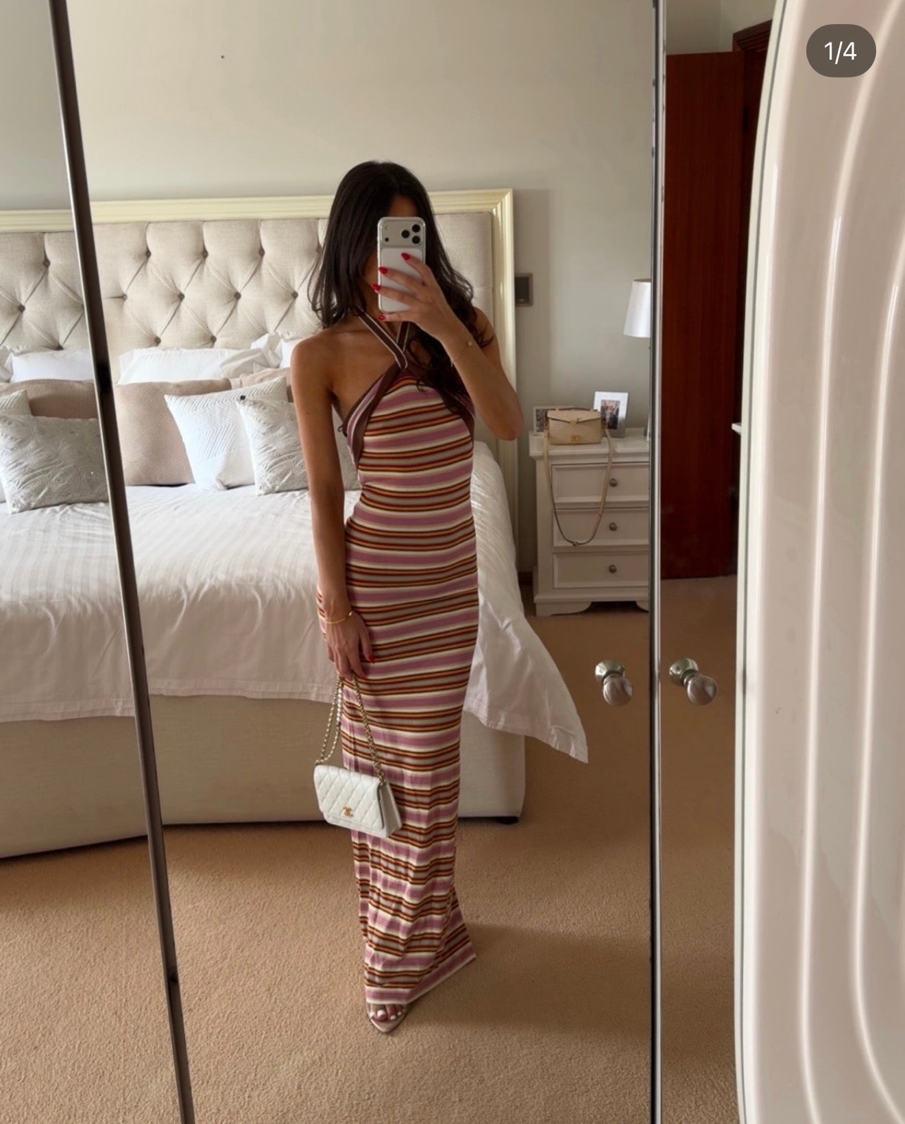 Faithful the label - 
Axel Maxi Dress Luis Stripe Dusty Mauve