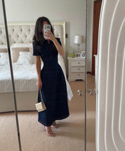 Odd Muse The Ultimate Muse Denim Collared Midi Dress Blue