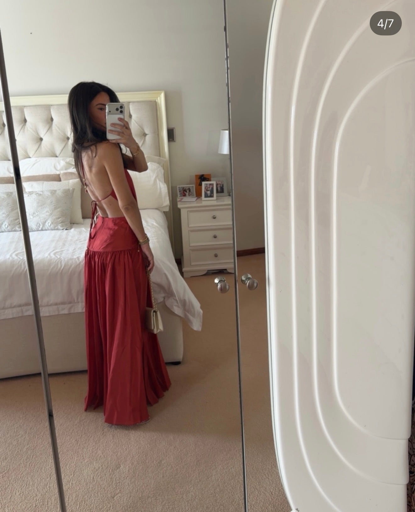Zimmerman INDRA PLUNGE HALTER MAXI DRESS Red