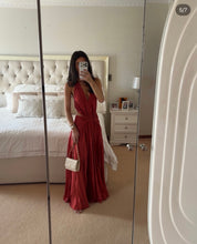 Zimmerman INDRA PLUNGE HALTER MAXI DRESS Red