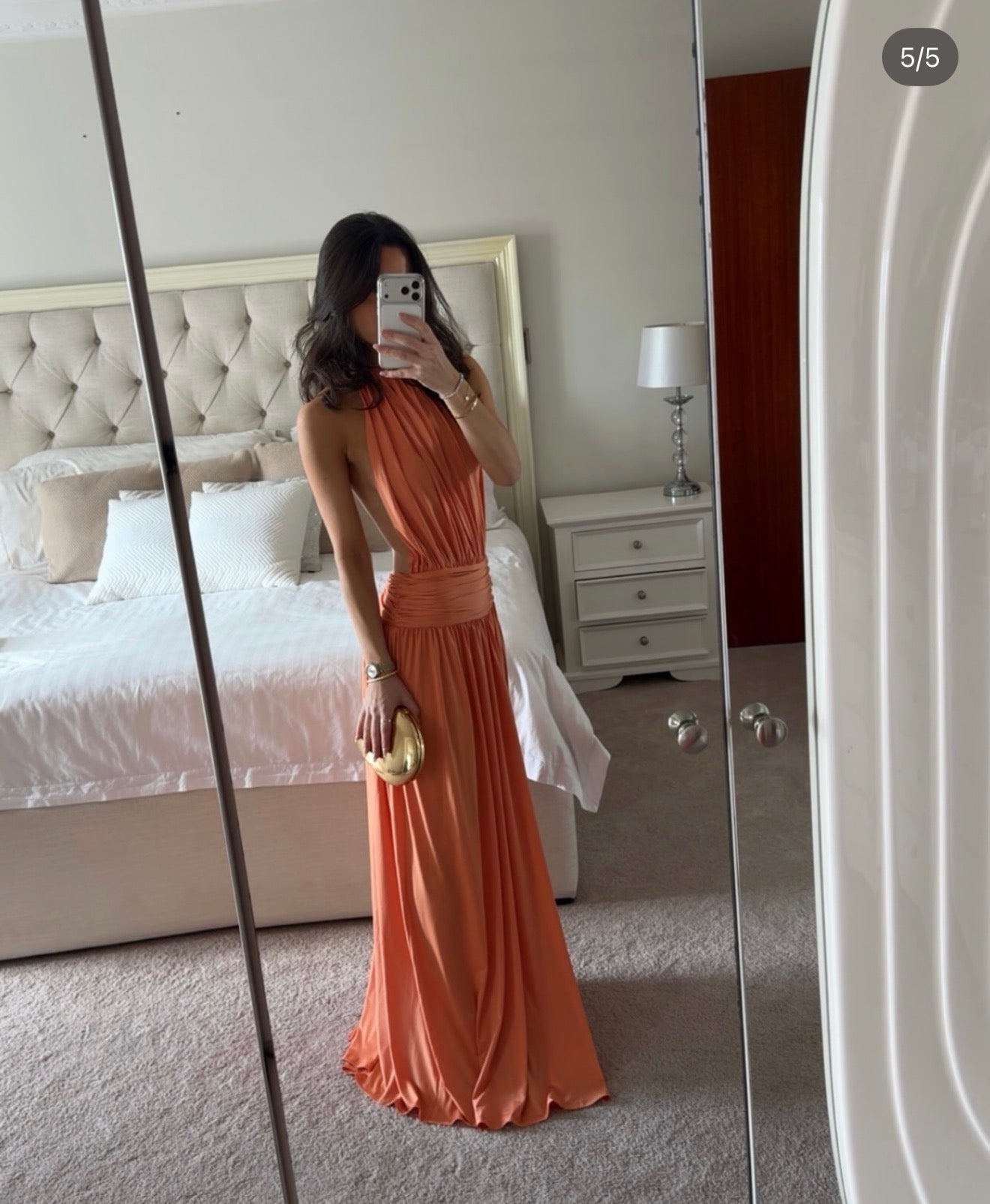 Arcina Ori SANTINA DRESS TANGERINE