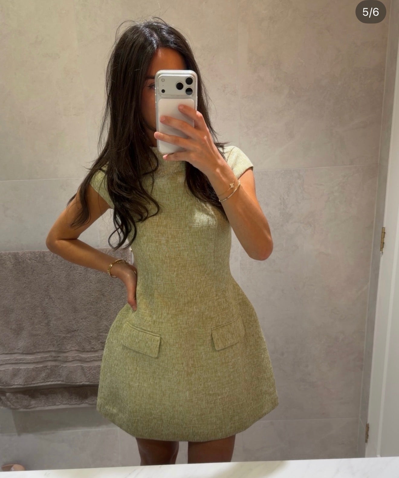 Odd Muse Tweed Cap Sleeve Mini Dress