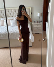 Natalie Rolt Cadence Gown in Espresso