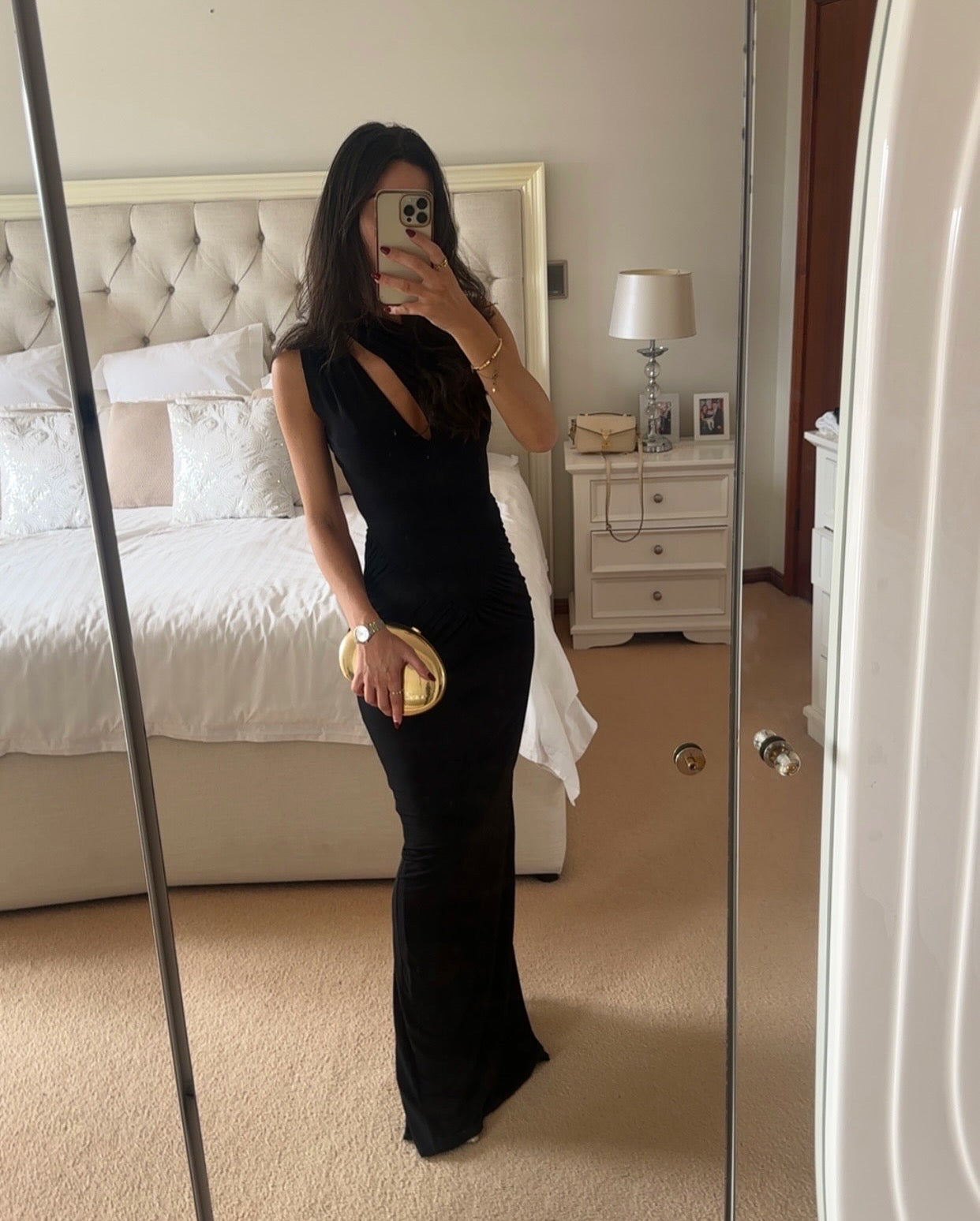 Effie Kats ATLAS GOWN - BLACK