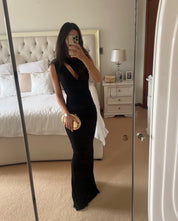 Effie Kats ATLAS GOWN - BLACK