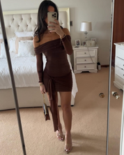 Benni Brown Mini Dress