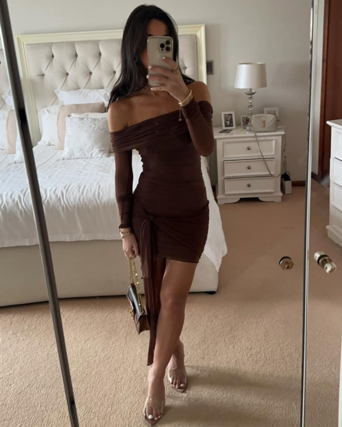 Benni Brown Mini Dress