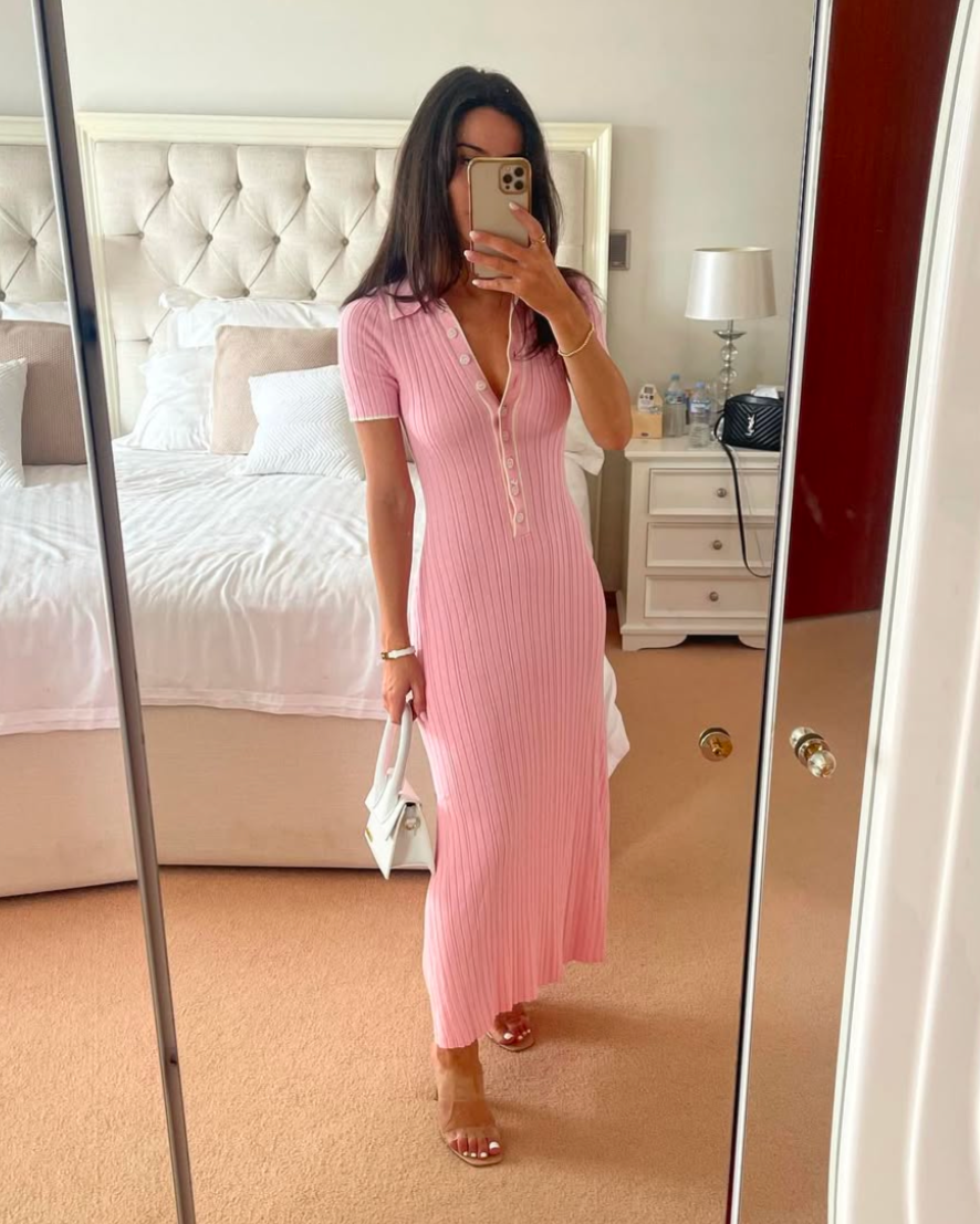 anna quan pink dress KEELEY DRESS (ELECTRIC)
